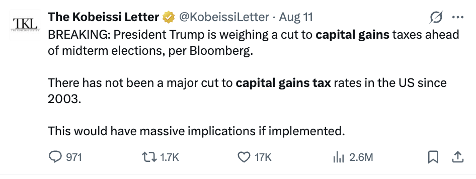 Midterm tax cut?