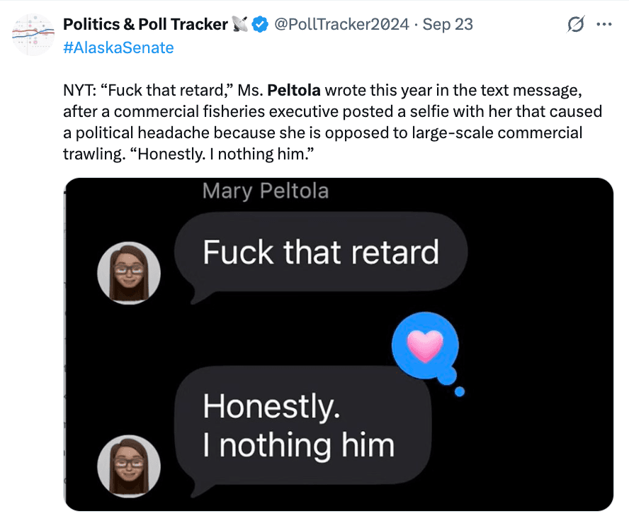 Alaska nice: Mary Peltola's leaked texts and her Senate odds